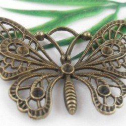 Bronze Plated Butterfly Charms Pendant