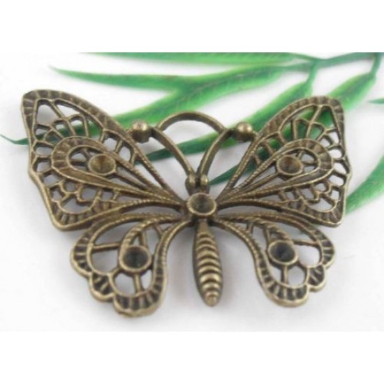 Bronze Plated Butterfly Charms Pendant