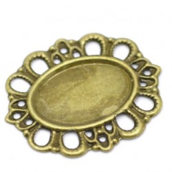 Bronze Filigree Cabochon Setting