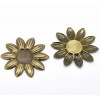 Bronze Filigree Flower Cabochon Setting 