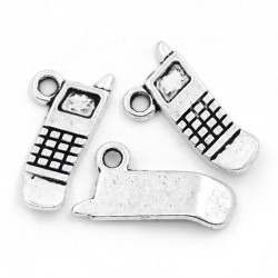 Cell Phone Silver Tone