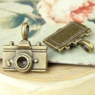 VINTAGE ANTIQUE BRASS BRONZE CAMERA