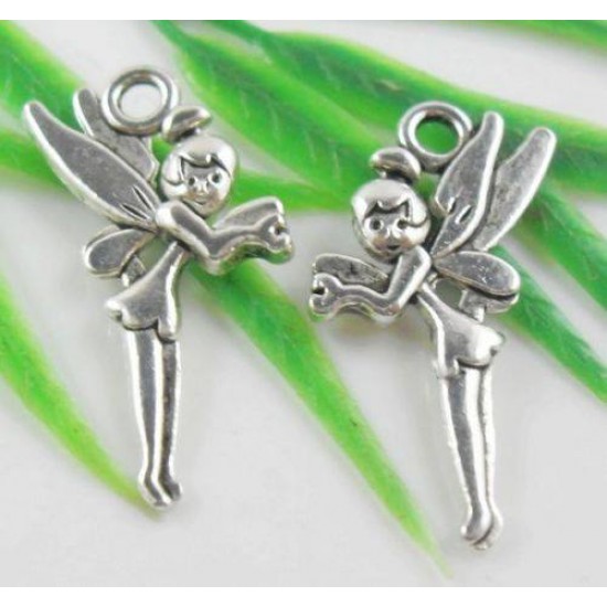 Tibetan Silver Beautiful Angel Charms Pendants 
