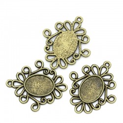 Flower Pattern Bronze pendant