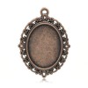 Copper Tone Oval Cameo Frame Settings Pendants