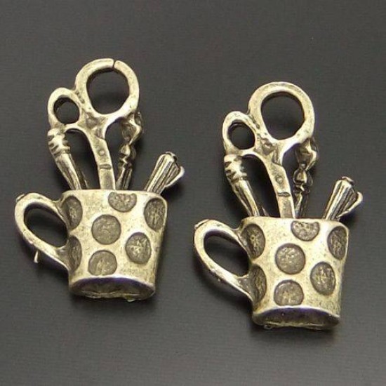 Alloy Cup Scissors Pens Tools