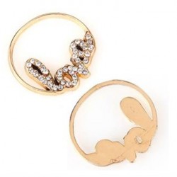 Gold Rhinestone round Love