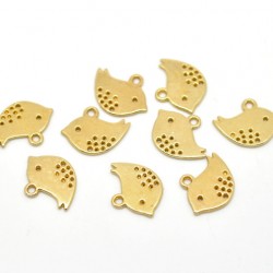 Gold Plated Bird Charm Pendants