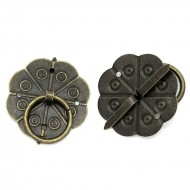 Box/Case Wooden Box Pull Knob DIY Handles Flower Bronze