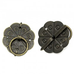 Box/Case Wooden Box Pull Knob DIY Handles Flower Bronze