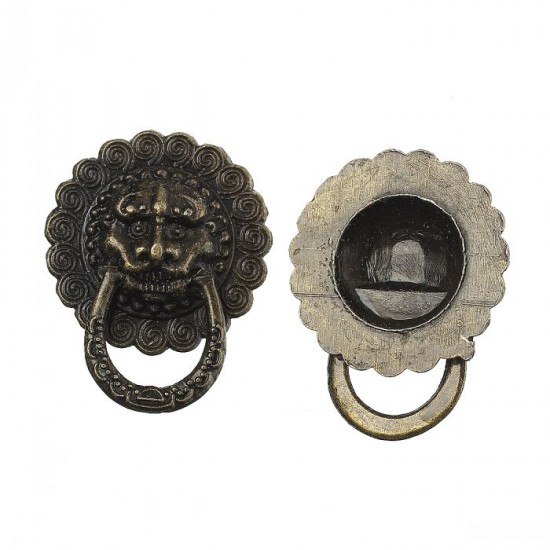 Lion face draw pull knob
