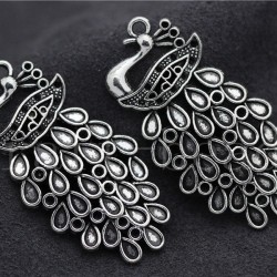 Antique Silver Beautiful Peacock