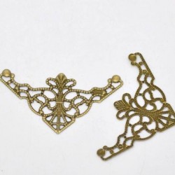 Bronze Tone Filigree Triangle 