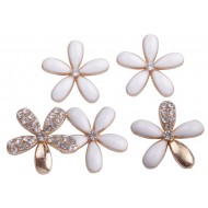 White Enamel Five-petals Flower