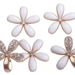 White Enamel Five-petals Flower