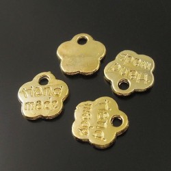 Gold Tone Hand Made Alloy Flower