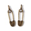 Bronze Safety pin charm