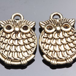 Antique gold Double Side OWL 