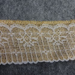 Burlap Ribbon White Lace Trim
