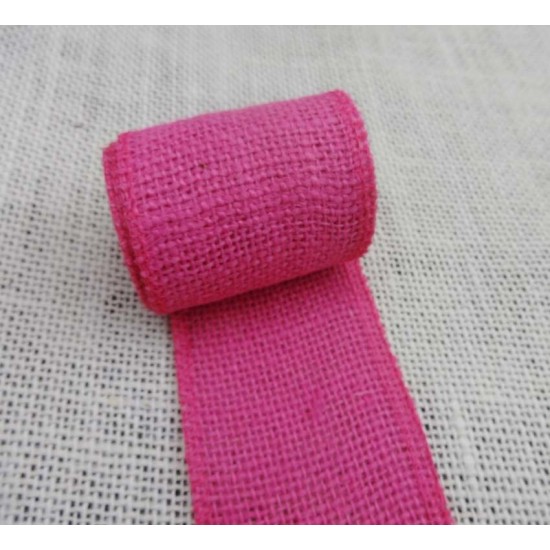Hot Pink Burlap ribbon