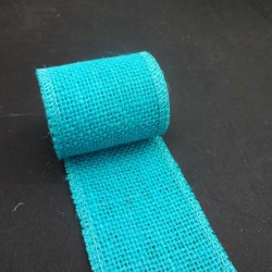 Blue Burlap Ribbon