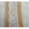 Burlap Ribbon White Lace Trim6