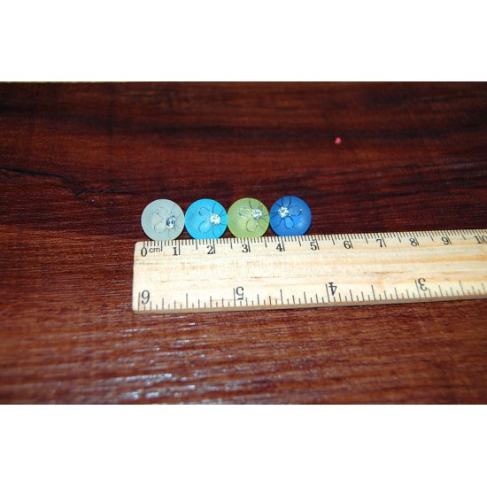 Matt round flower button