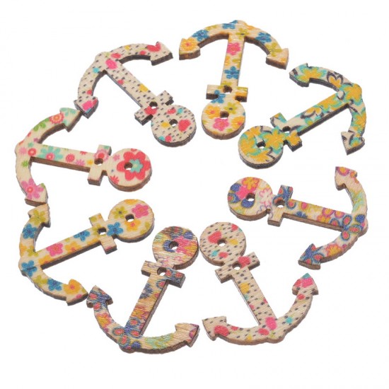 Anchor Wooden Buttons