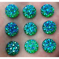 Greenish blue round bling