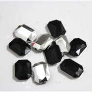 Black rectangle resin stone