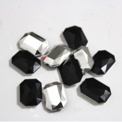 Black rectangle resin stone