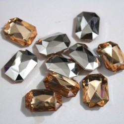 Champagne rectangle resin stone