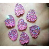 Light pink resin heart bling 