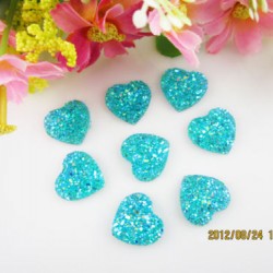 Blue sugar resin heart 