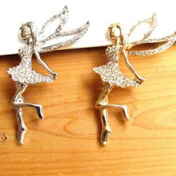 Crystal Angel Girl Cell Phone DIY Alloy Decoration 