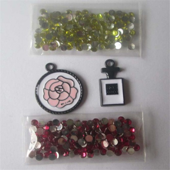 Alloy Perfume bottle/flower 3D DIY Mobile  