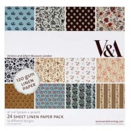 V&A linen paper pack 6x6