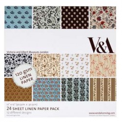 V&A linen paper pack 6x6