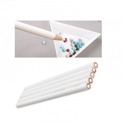 Charms Wood Picker Pencil Craft Tool White Pen
