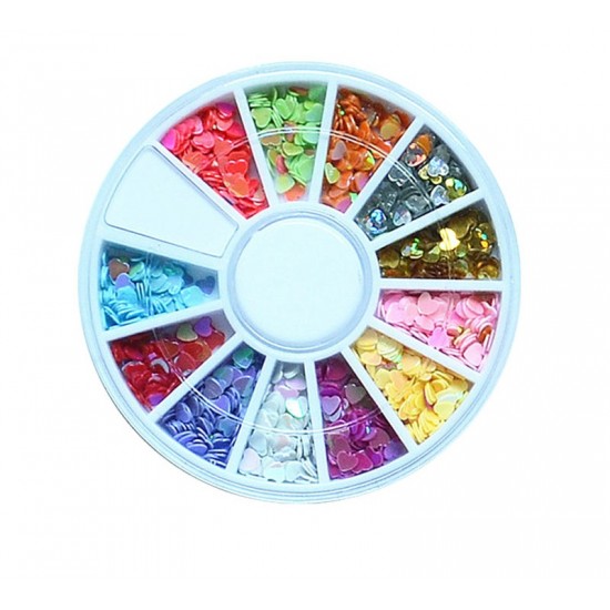 12 Color 3D Glitter Heart 12 Color 3D Glitter Heart