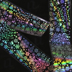 Christmas Pattern Holographic  Dichro Sheet