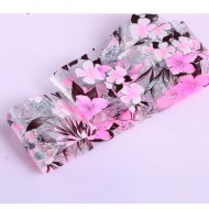 Pink Holographic Flower Clear film