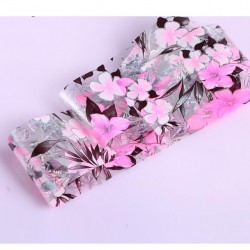 Pink Holographic Flower Clear film