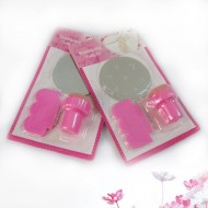Stamping Nail Art Kit, 3 in 1 Round Stainless Steel Image Plate