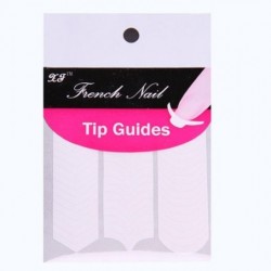 French Manicure Nail Art Form Fringe 3 Style Guides Sticker DIY Stencil
