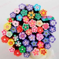 Flower Styles Fimo Polymer Clay Cane Nail Stickers Nail Art Decal