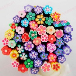Flower Styles Fimo Polymer Clay Cane Nail Stickers Nail Art Decal