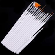 15 Pcs Nail Art Acrylic UV Gel Design Brush Set Painting Pen Tips Tools Kit