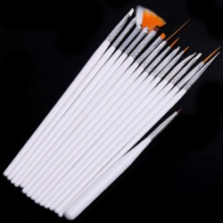 15 Pcs Nail Art Acrylic UV Gel Design Brush Set Painting Pen Tips Tools Kit