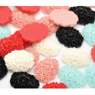 Resin Flower Oval